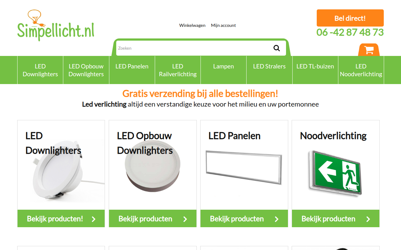 Screenshot van simpellicht.nl