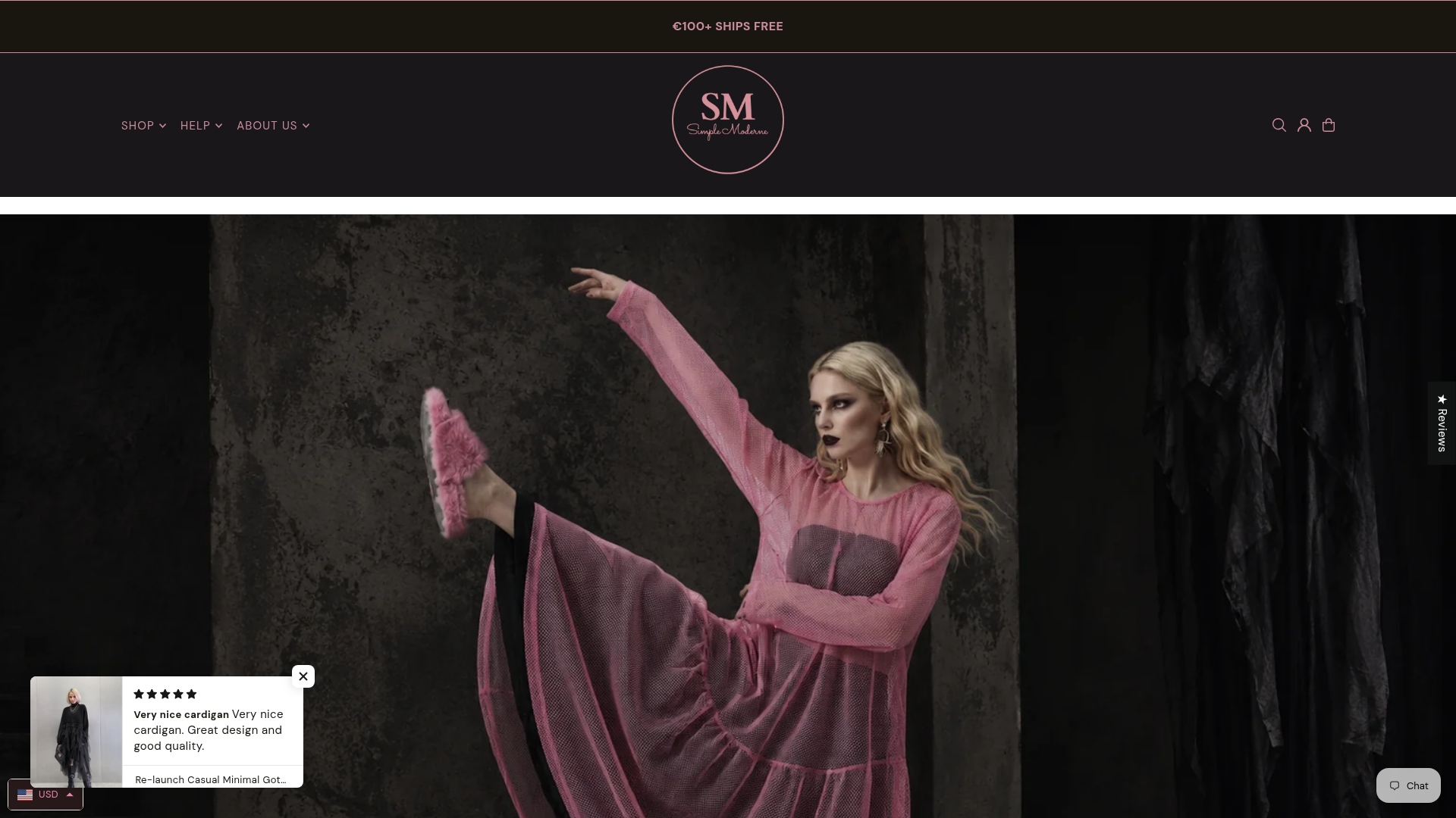 Screenshot van simplemoderne.com