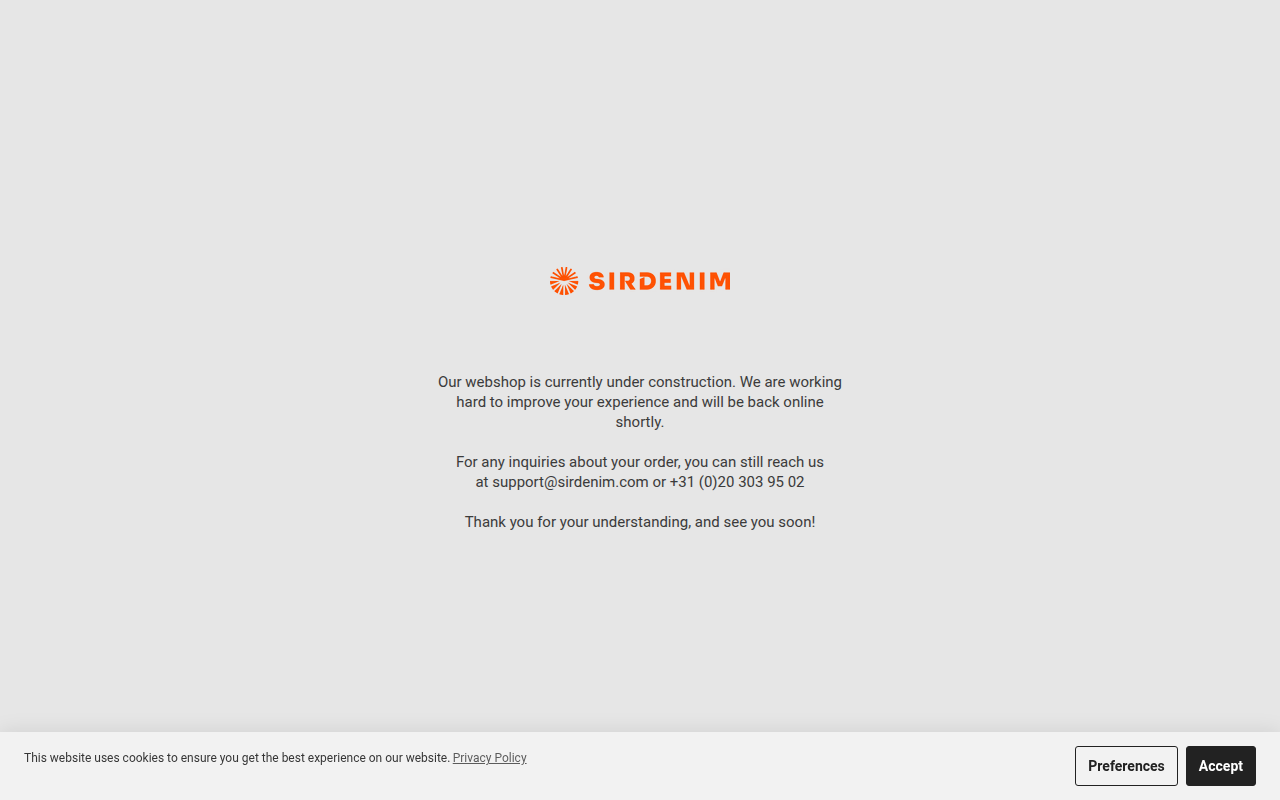 Screenshot van sirdenim.com