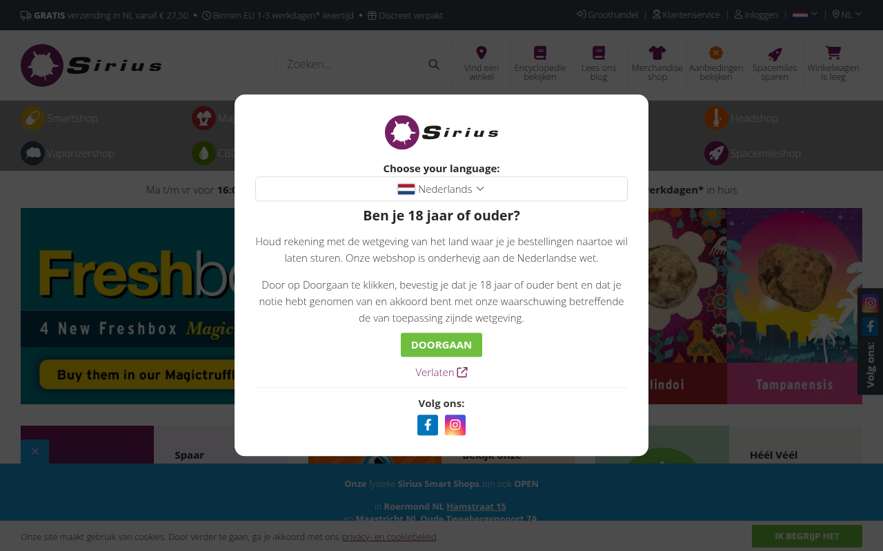 Screenshot van Sirius