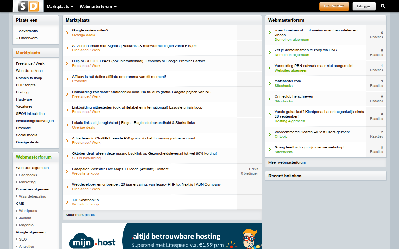 Screenshot van sitedeals.nl