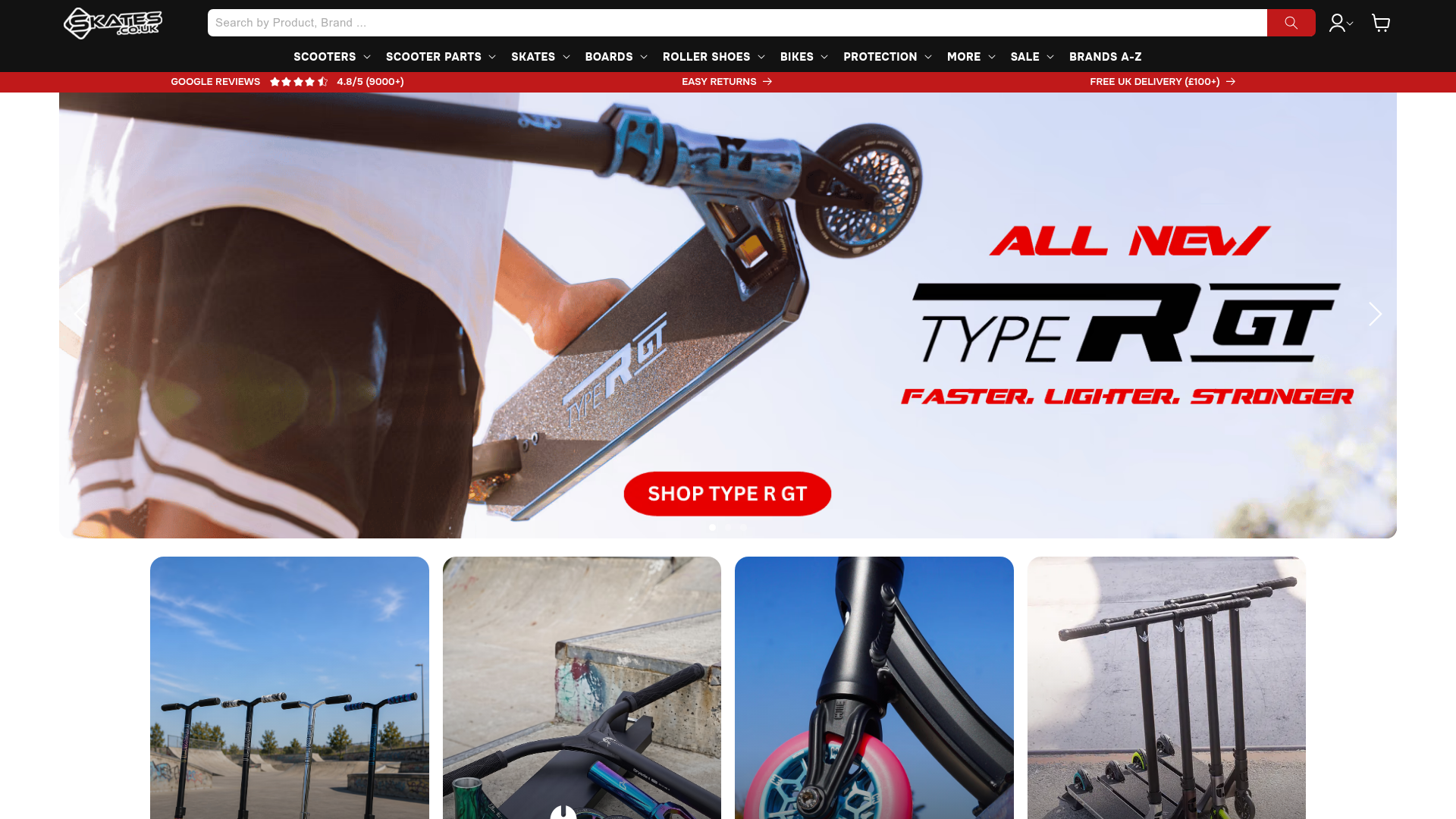 Screenshot van skates.co.uk