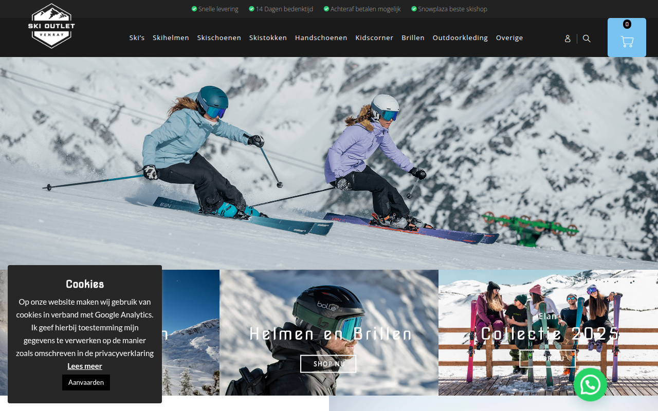 Screenshot van ski-outlet-venray.nl