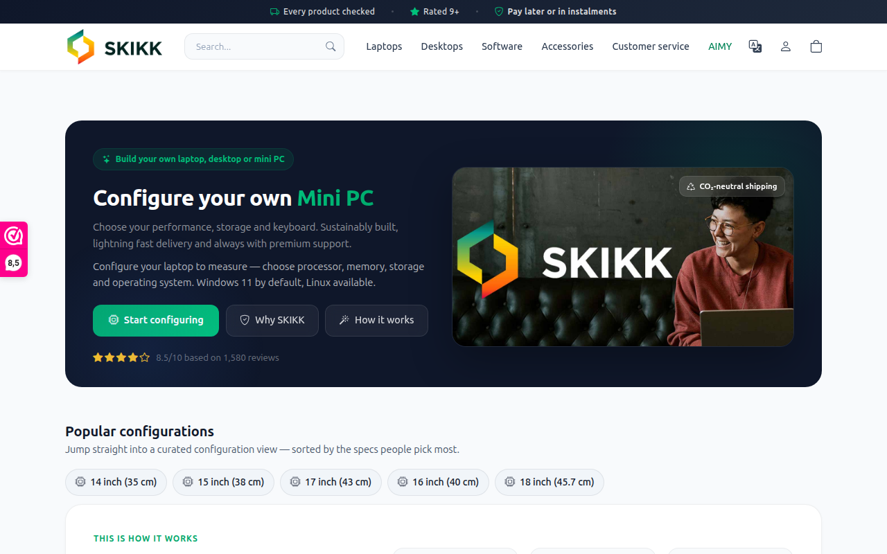 Screenshot van skikk.eu