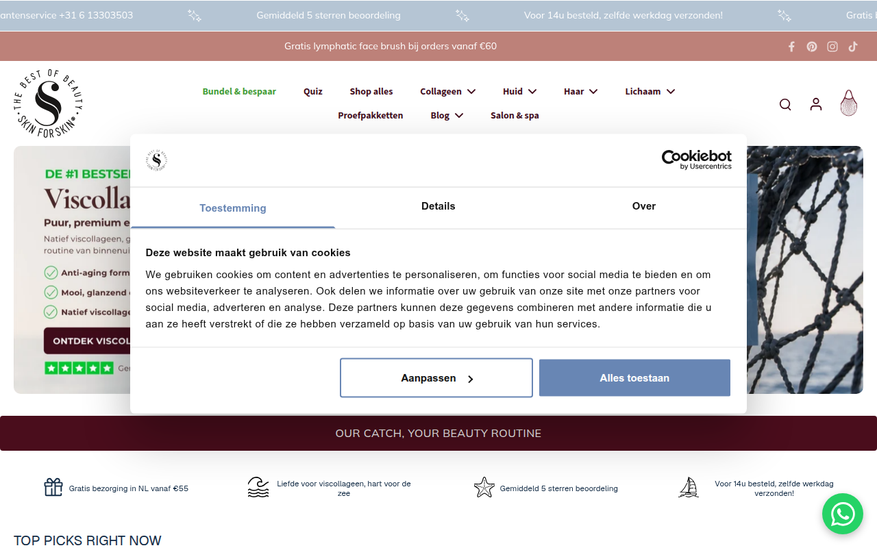 Screenshot van skinforskin.nl