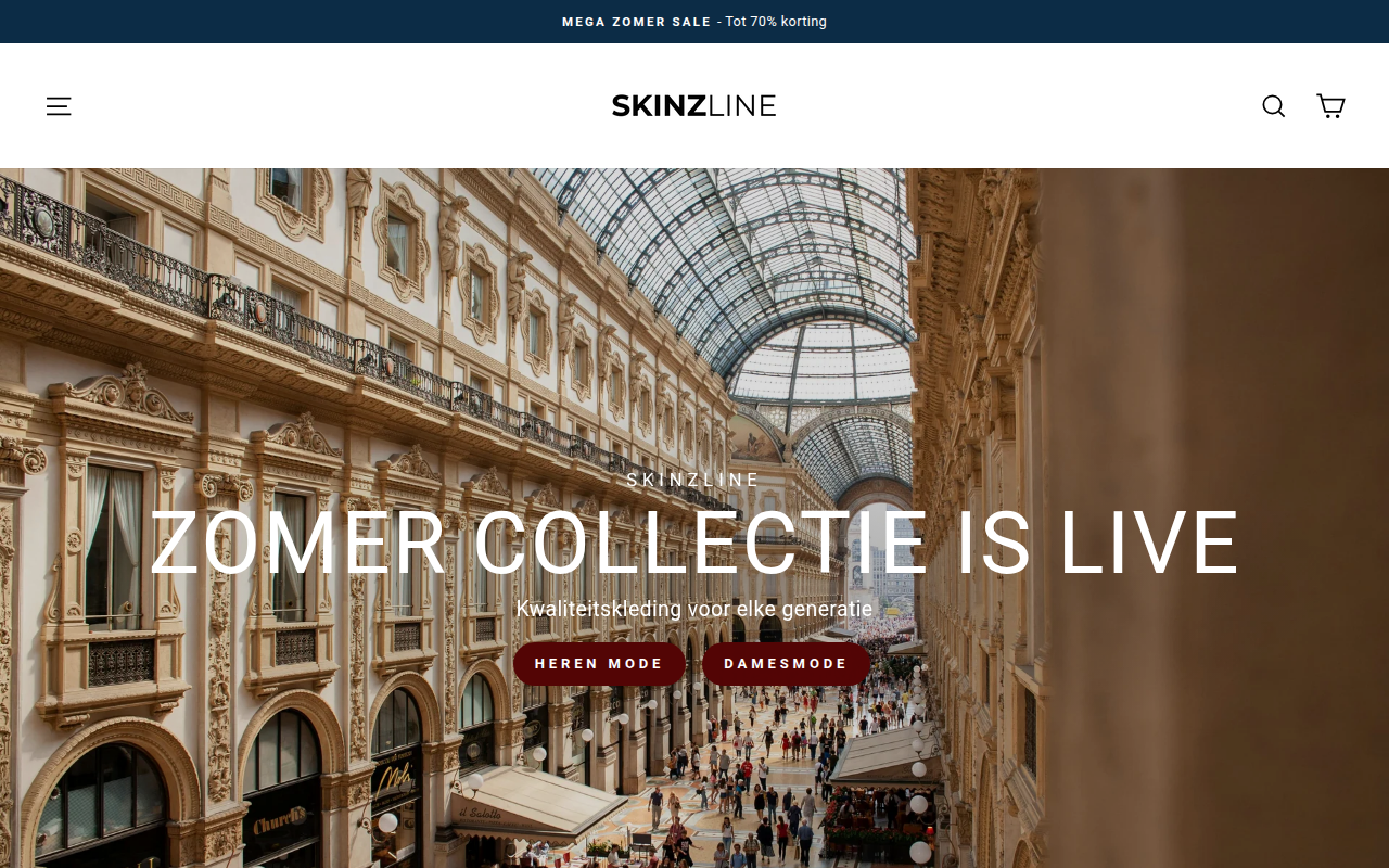 Screenshot van skinzline.com