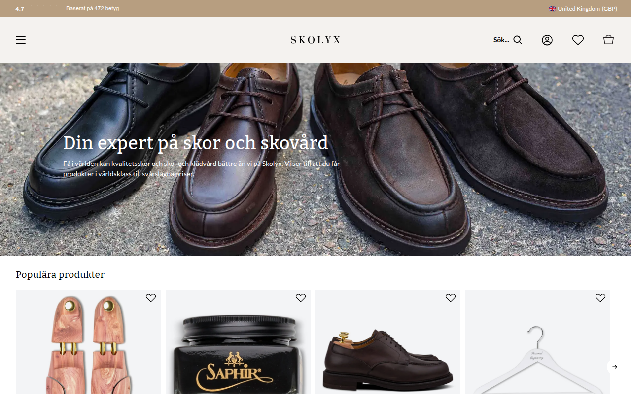 Screenshot van skolyx.se