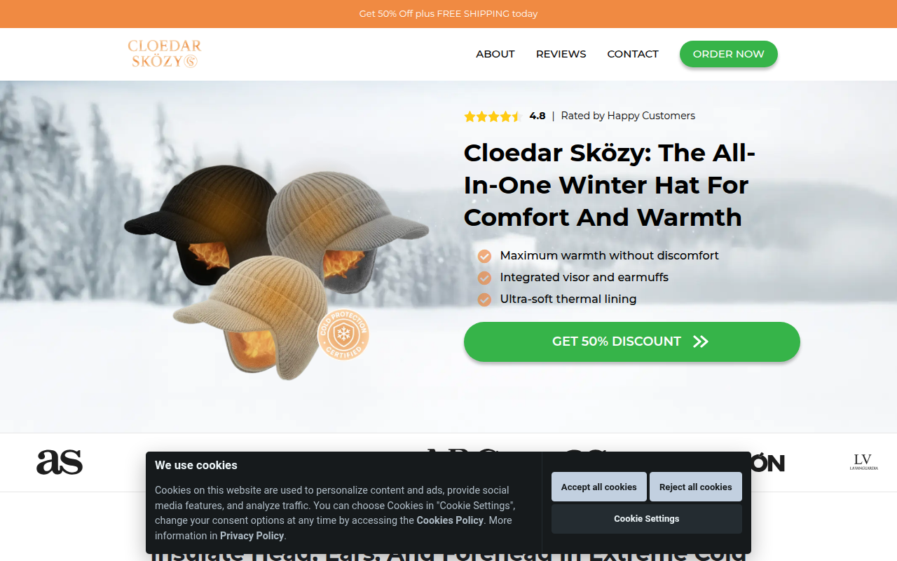Screenshot van skozystore.com