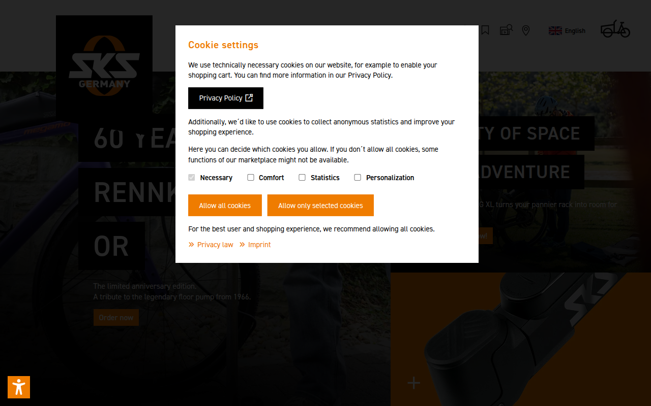 Screenshot van sks-germany.com