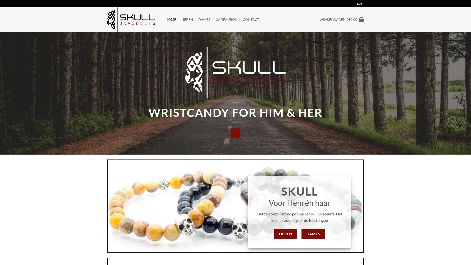 Screenshot van skull-bracelets.com
