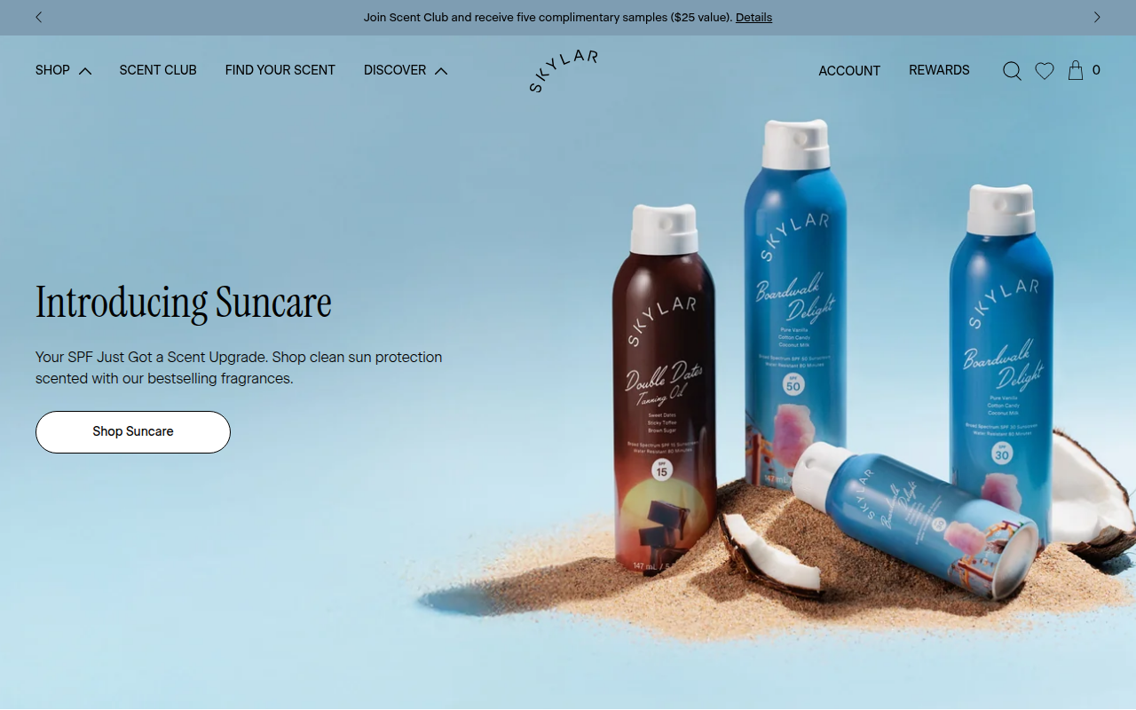 Screenshot van skylar.com