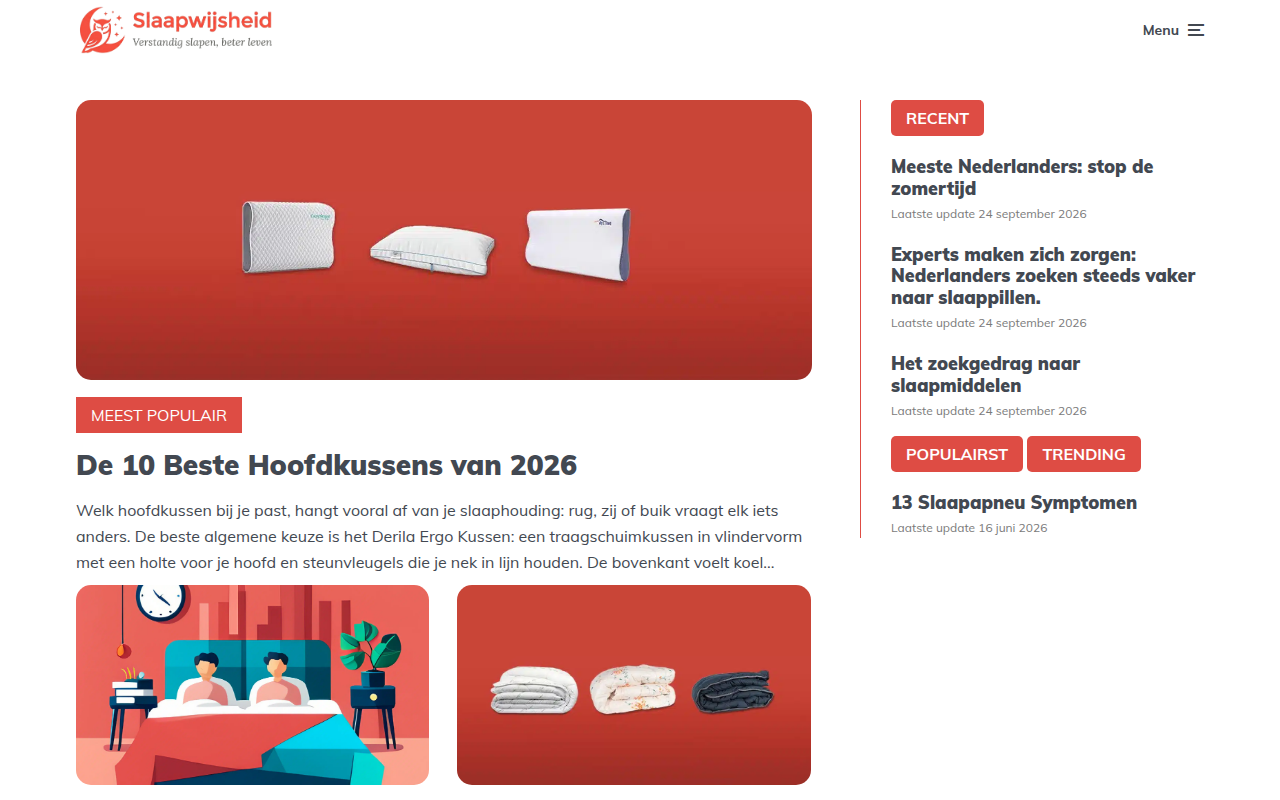 Screenshot van slaapwijsheid.nl
