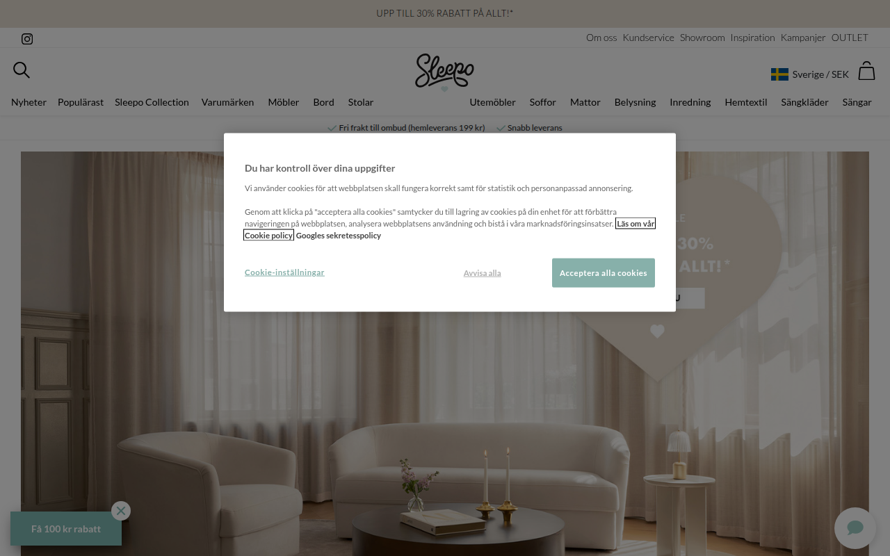 Screenshot van sleepo.se