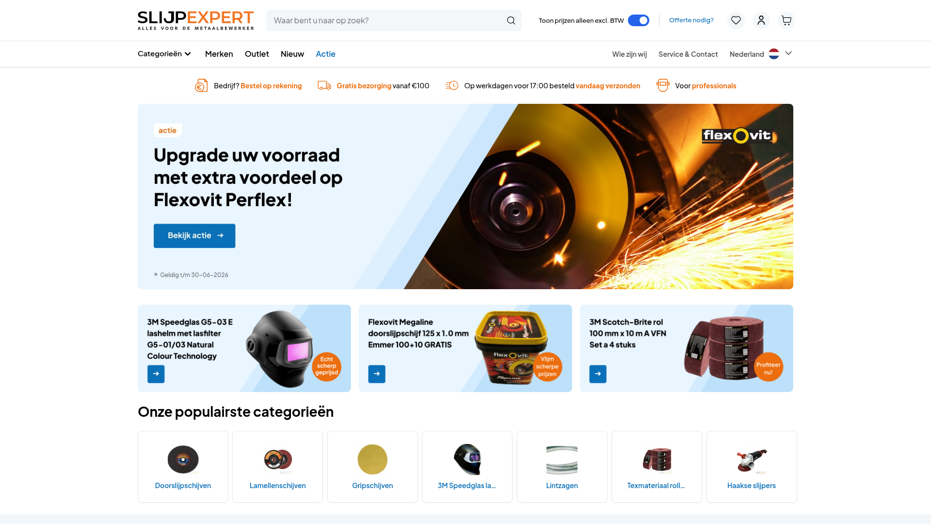 Screenshot van slijpexpert.nl