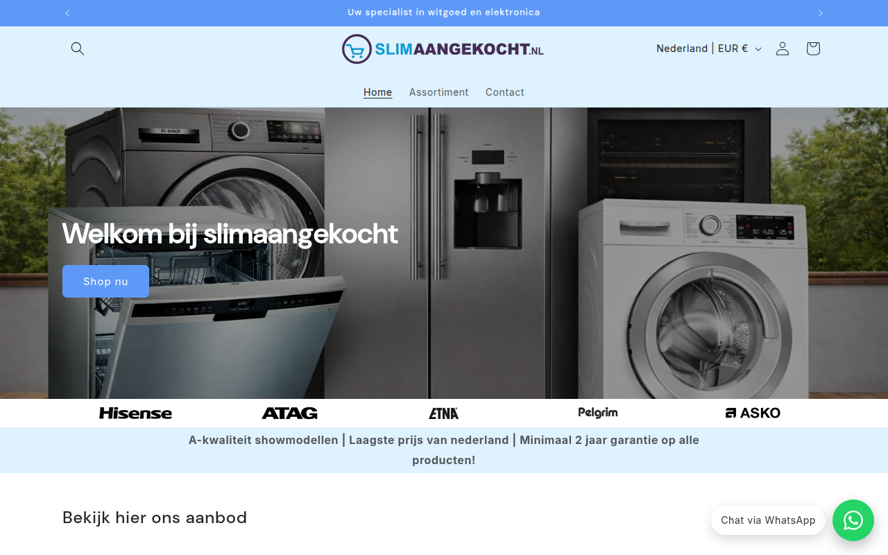 Screenshot van slimaangekocht.nl