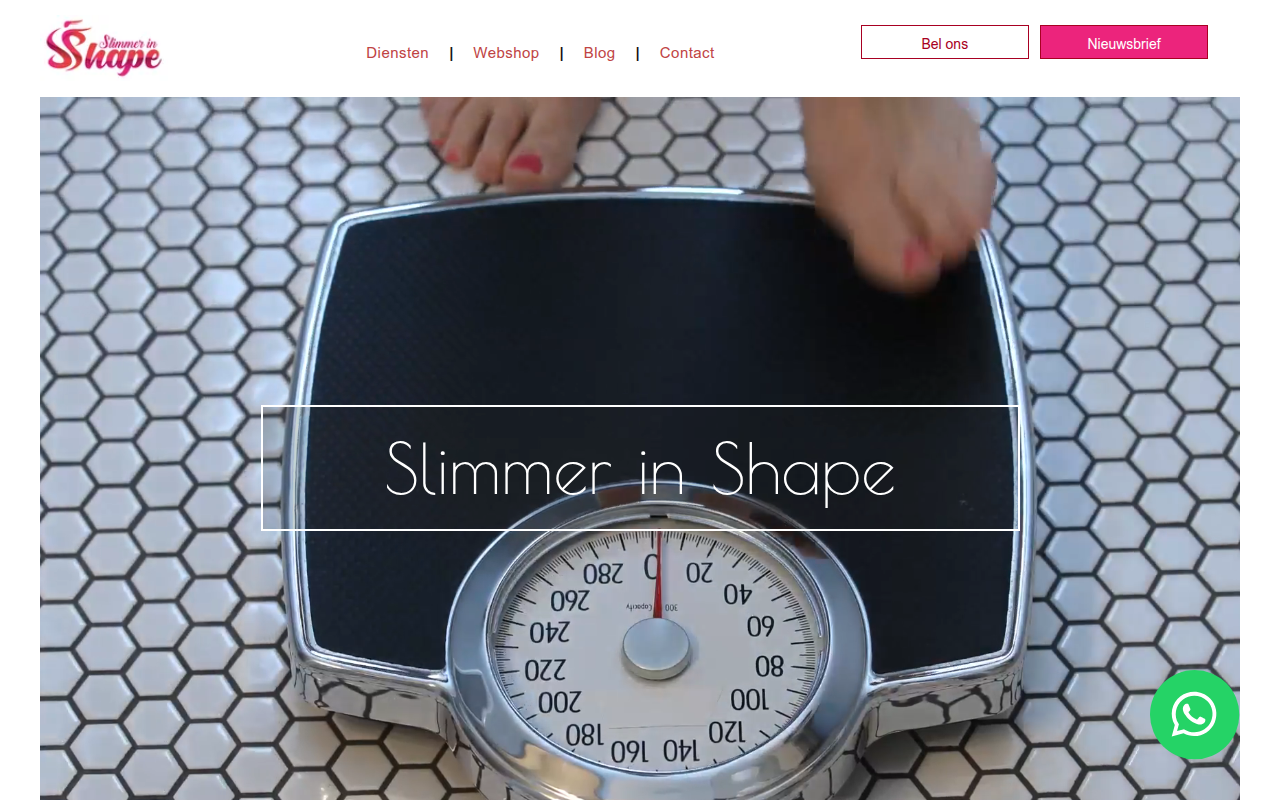 Screenshot van slimmerinshape.nl