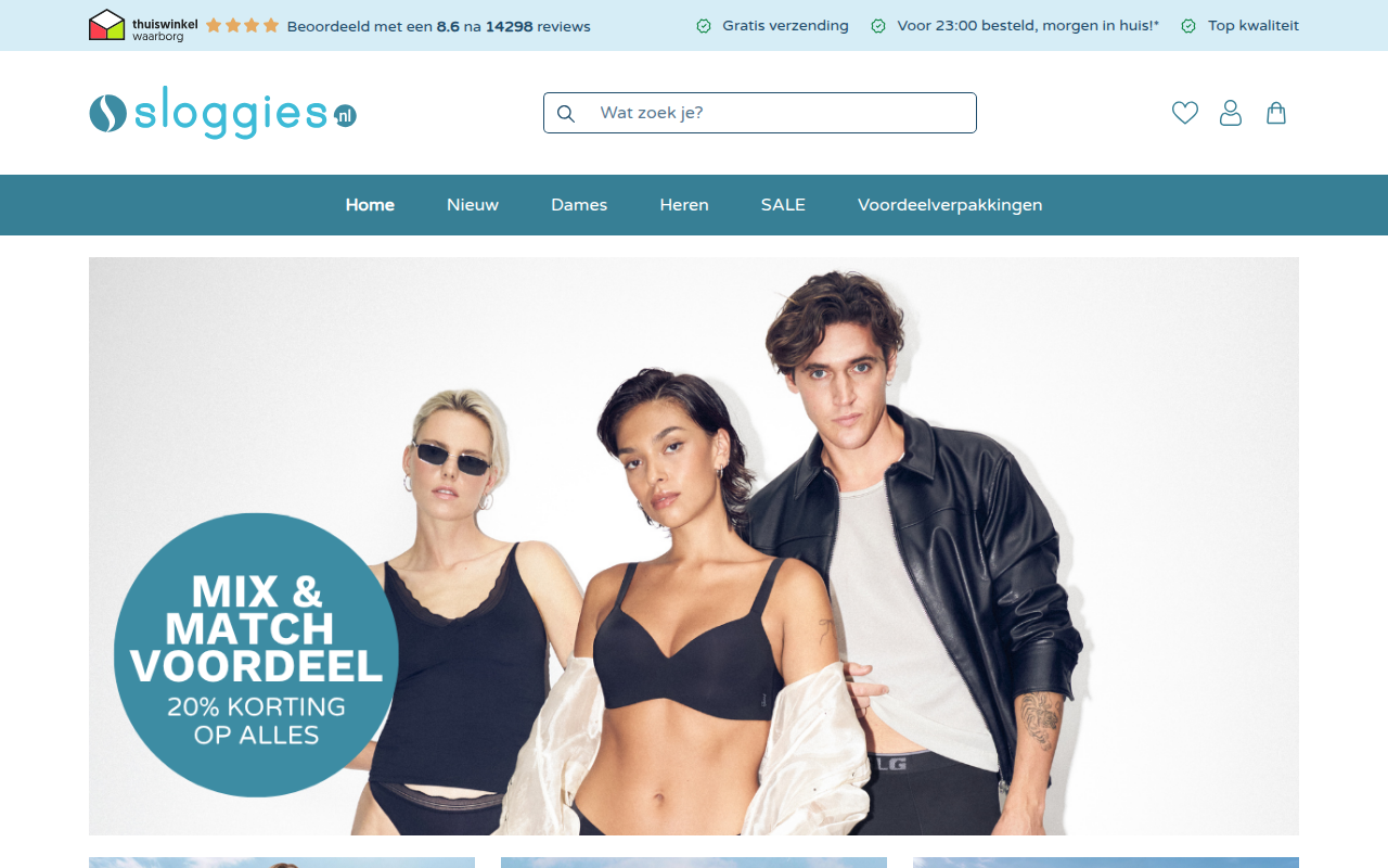 Screenshot van sloggies.nl