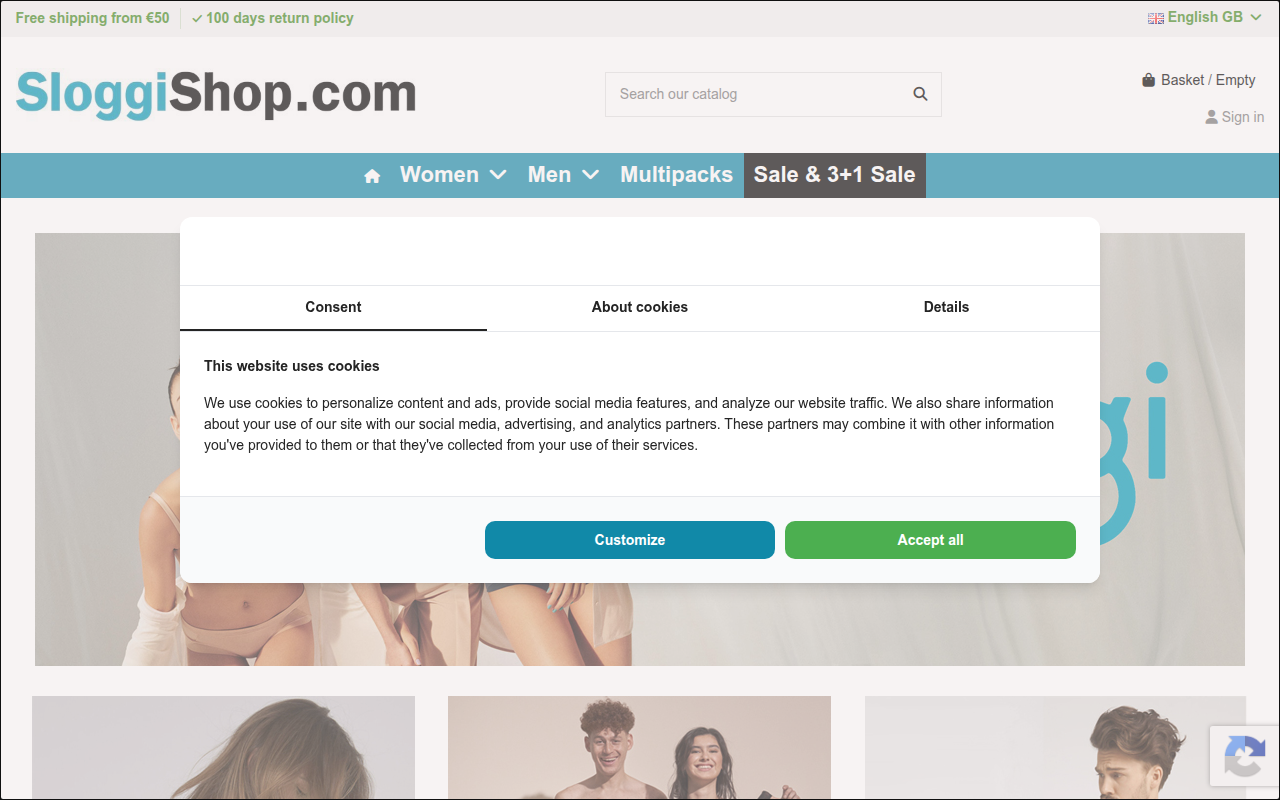 Screenshot van sloggishop.com