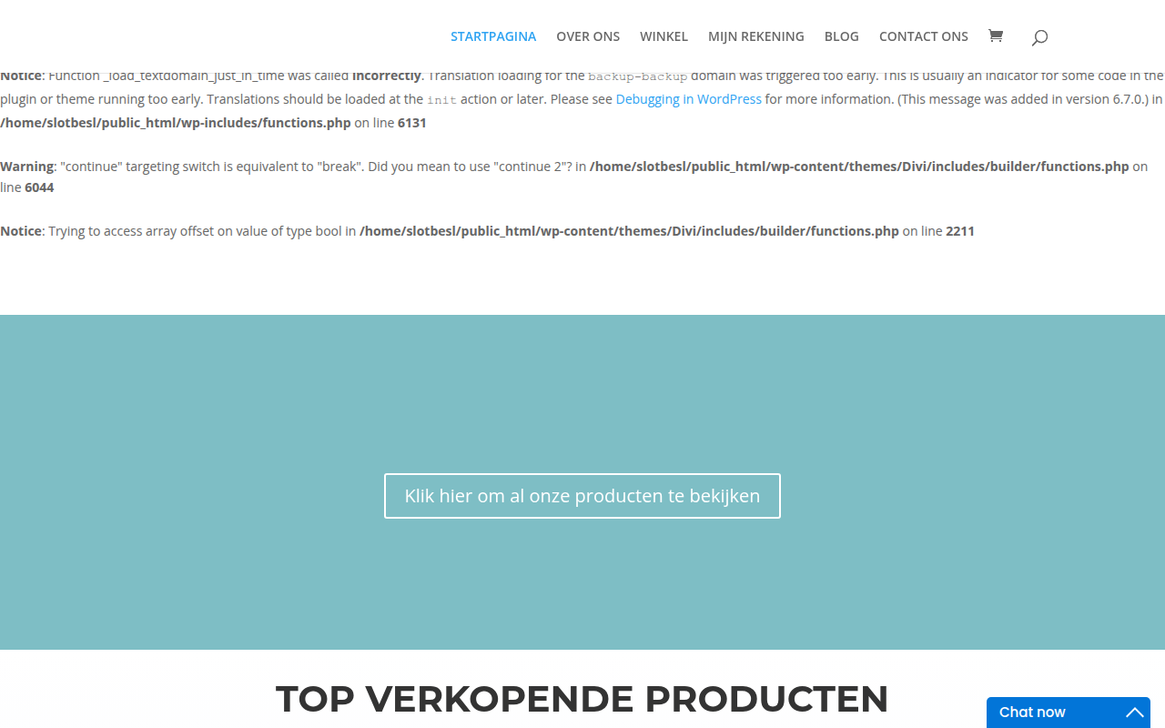 Screenshot van slotbesluit.me