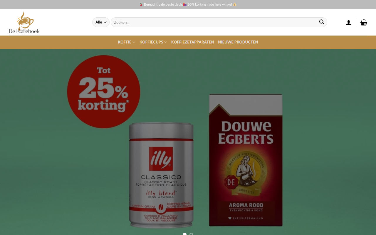 Screenshot van smaakkoffienl.com