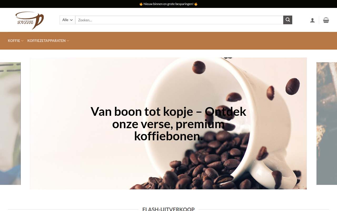 Screenshot van smaakkoffiewinkel.com