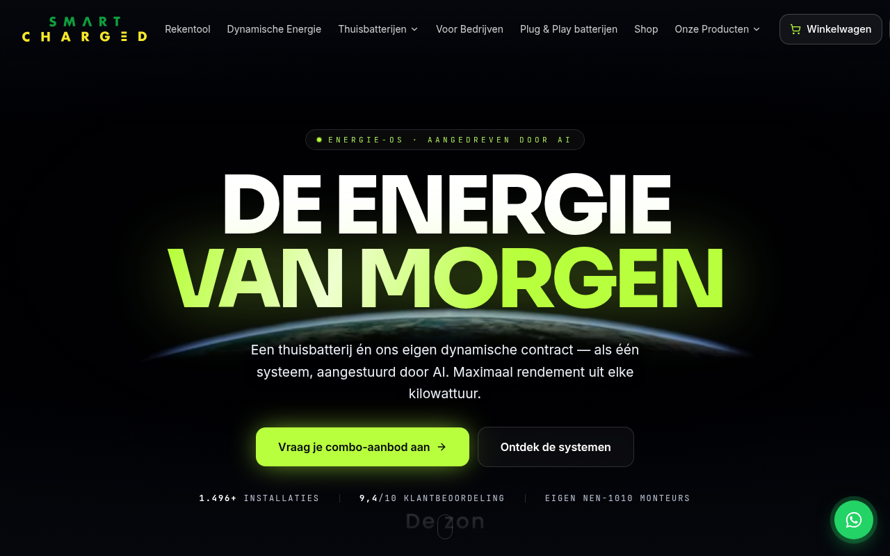 Screenshot van smart-charged.nl