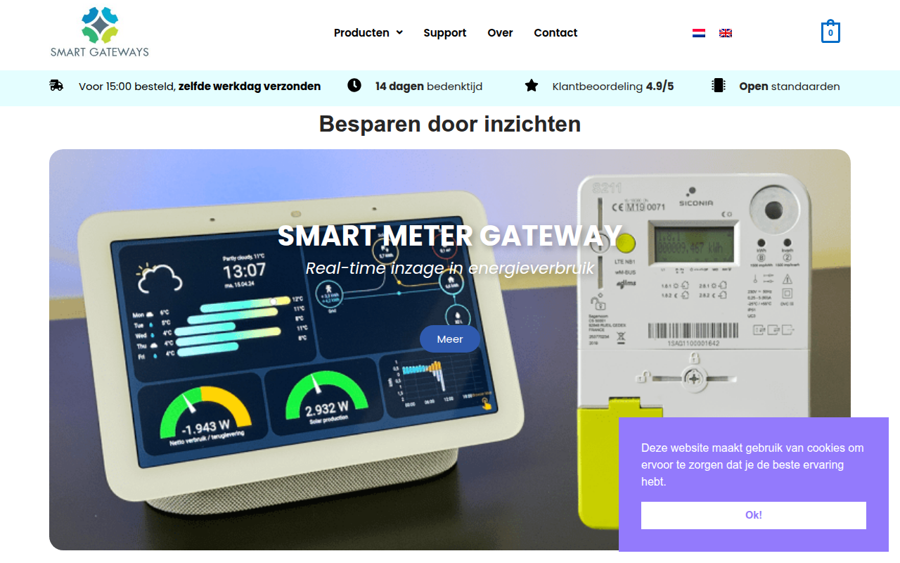 Screenshot van smartgateways.nl