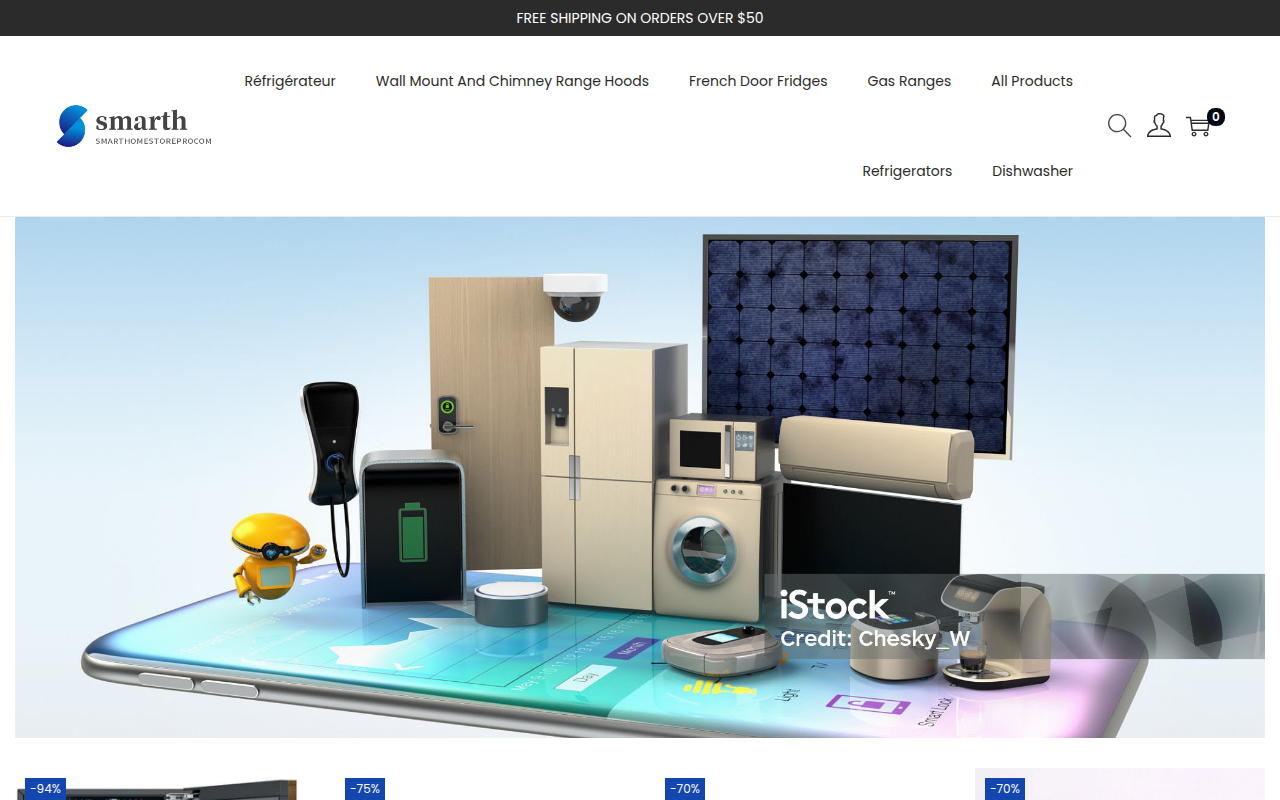 Screenshot van smarthomestorepro.com