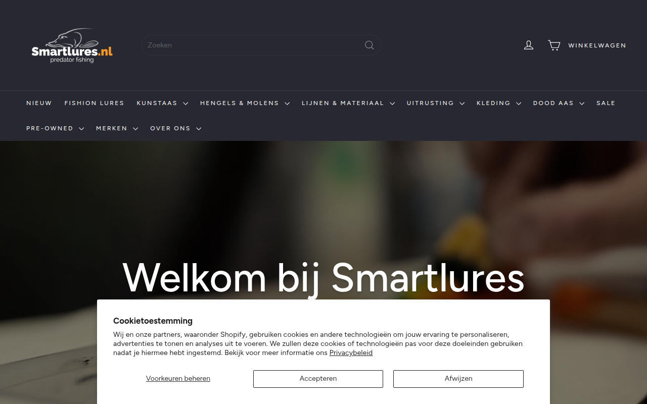 Screenshot van smartlures.nl