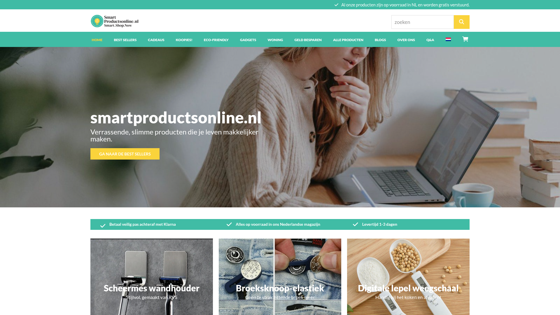 Screenshot van smartproductsonline.nl