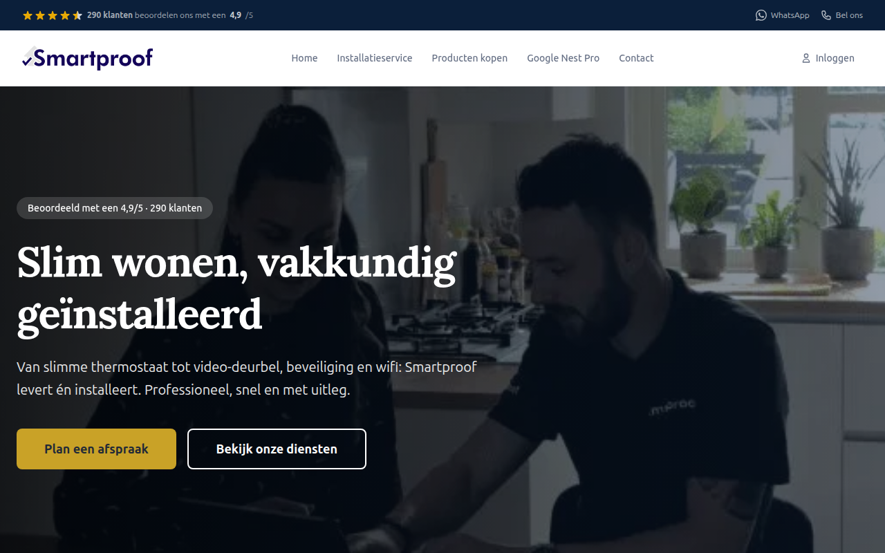 Screenshot van smartproof.nl