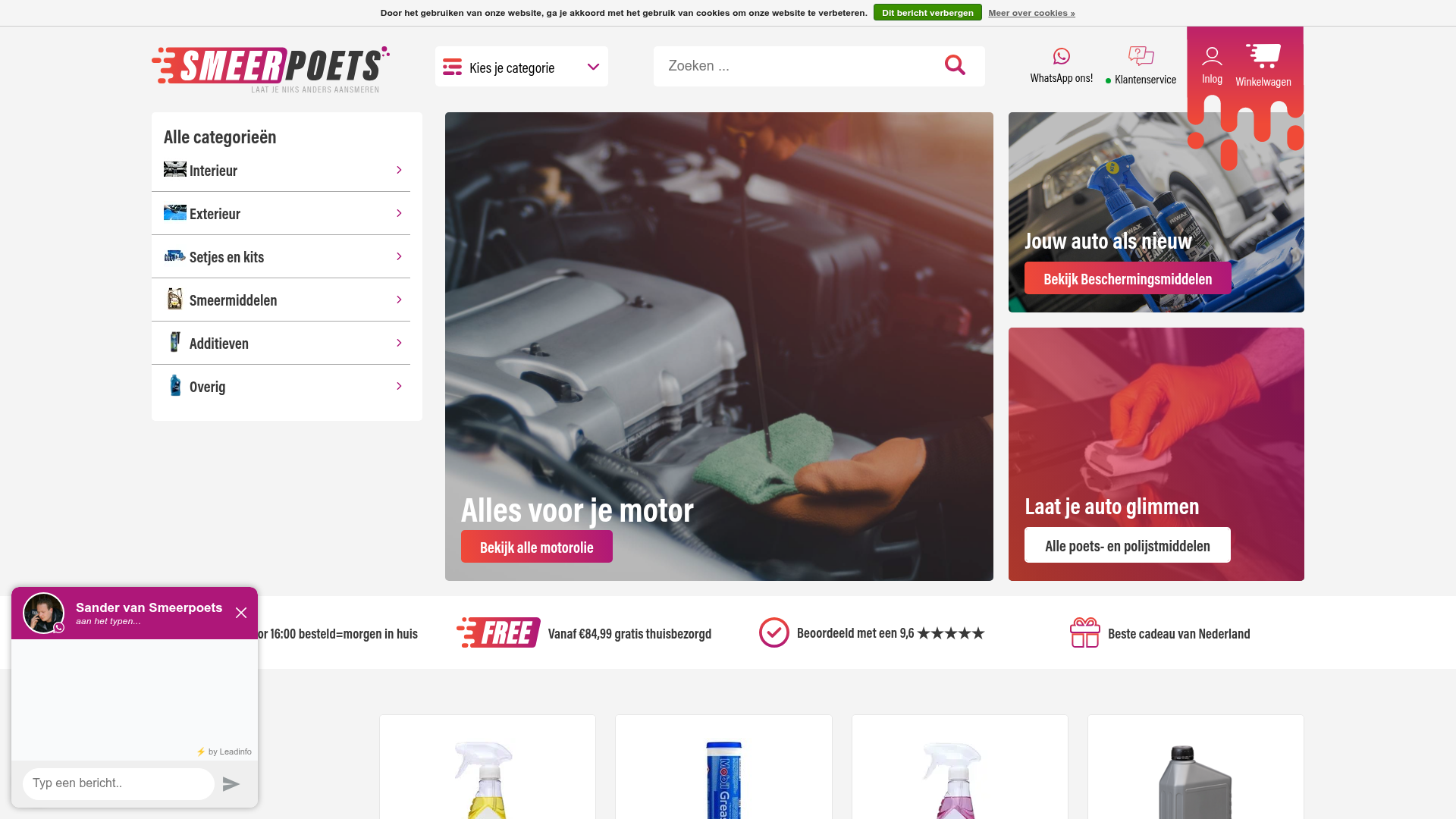 Screenshot van smeerpoets.nl