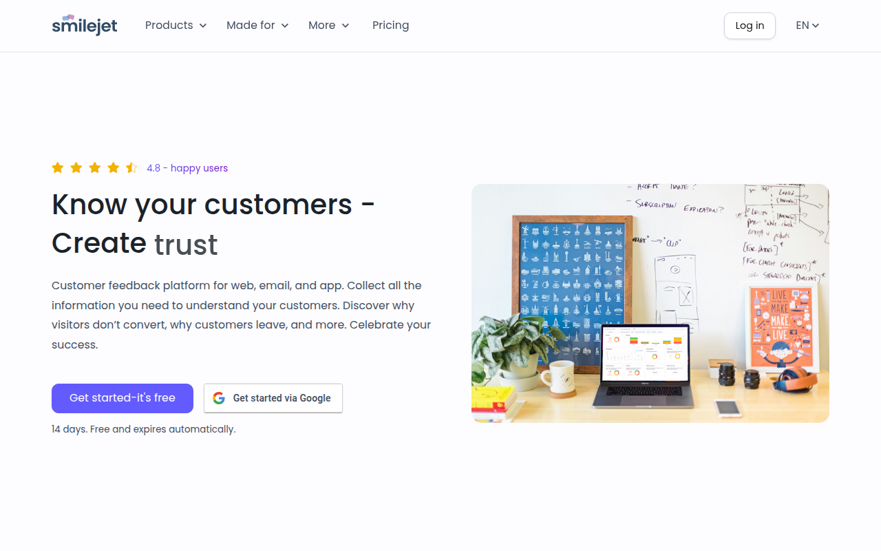 Screenshot van smilejet.com