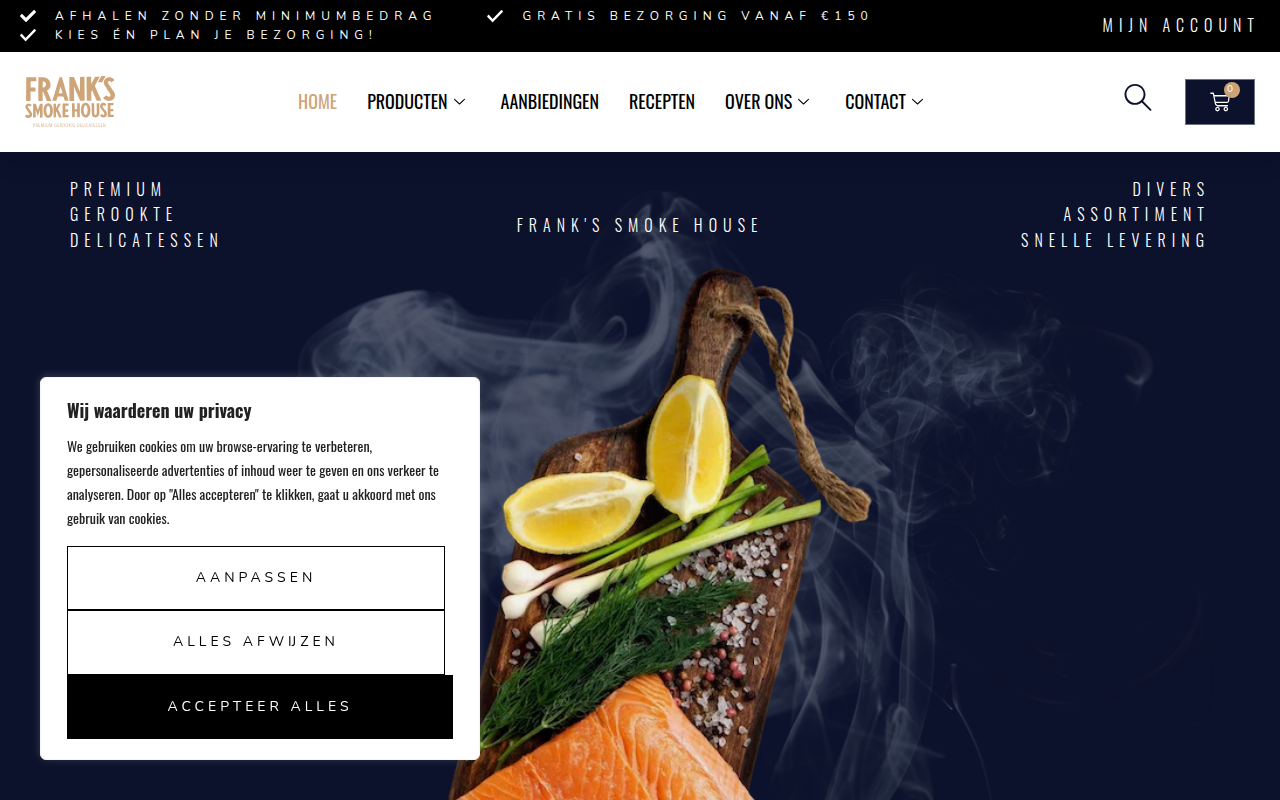 Screenshot van smokehouse.nl