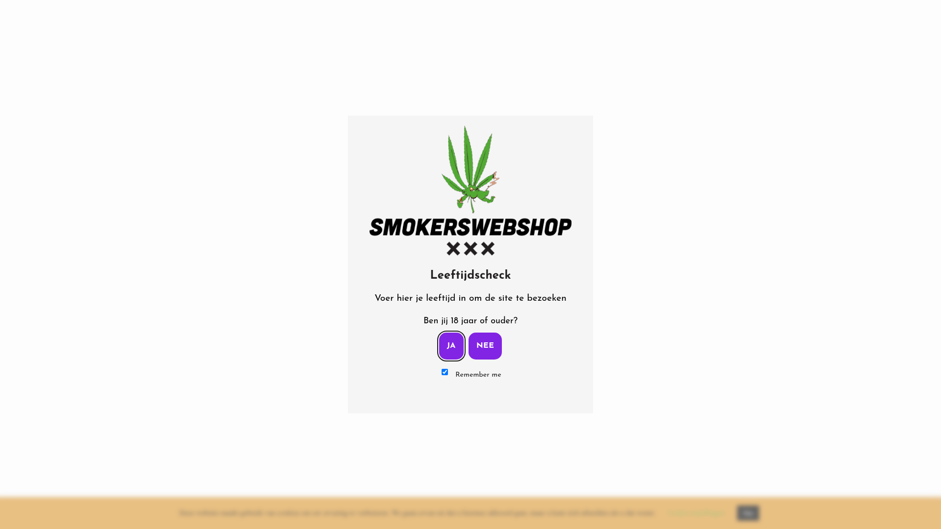 Screenshot van smokerswebshop.nl