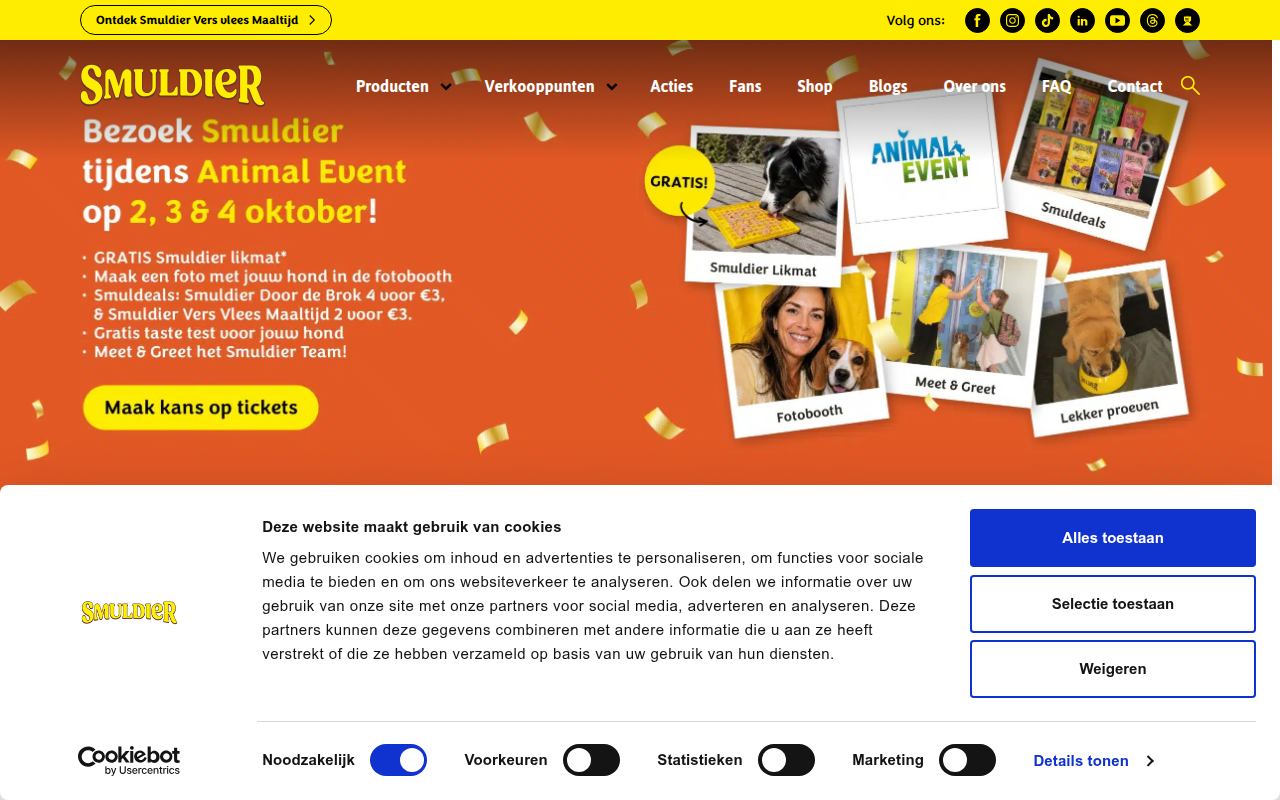 Screenshot van smuldier.nl