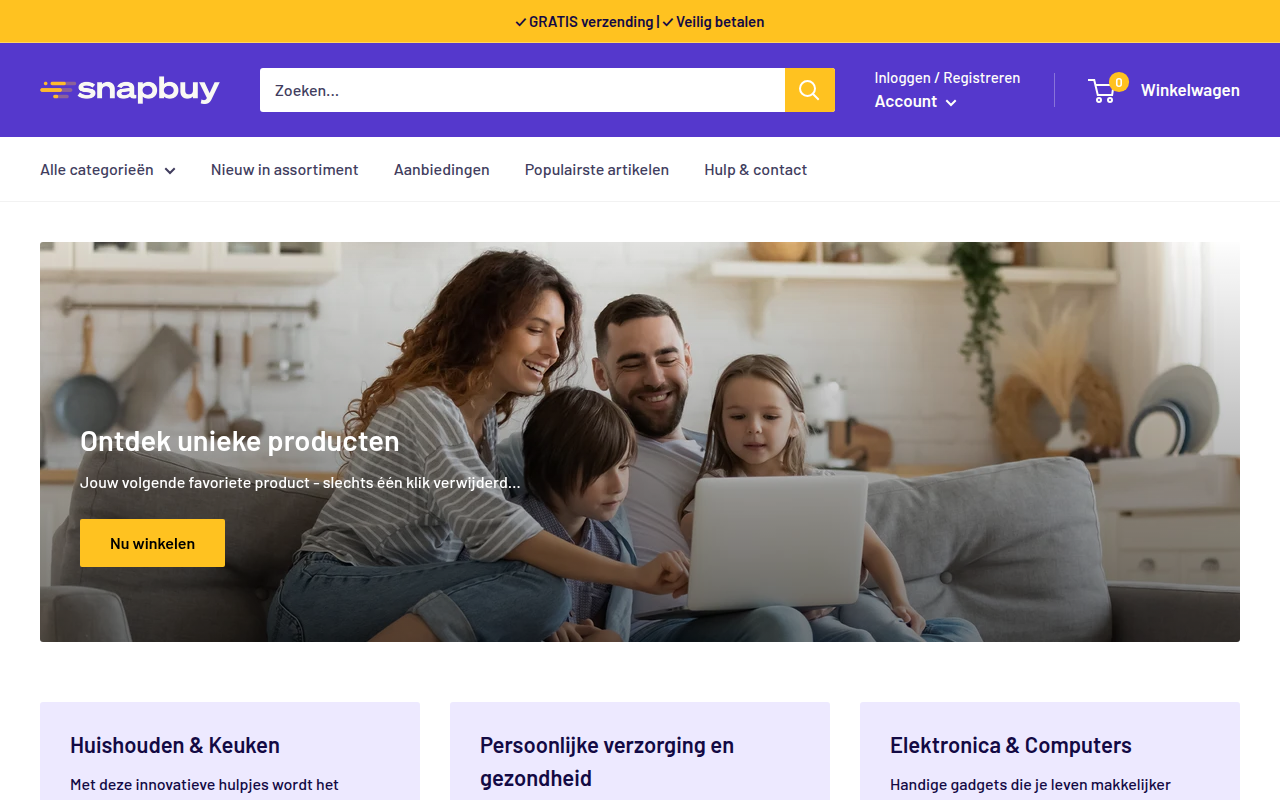 Screenshot van snapbuy.nl