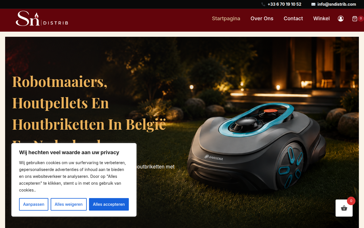 Screenshot van sndistrib.com