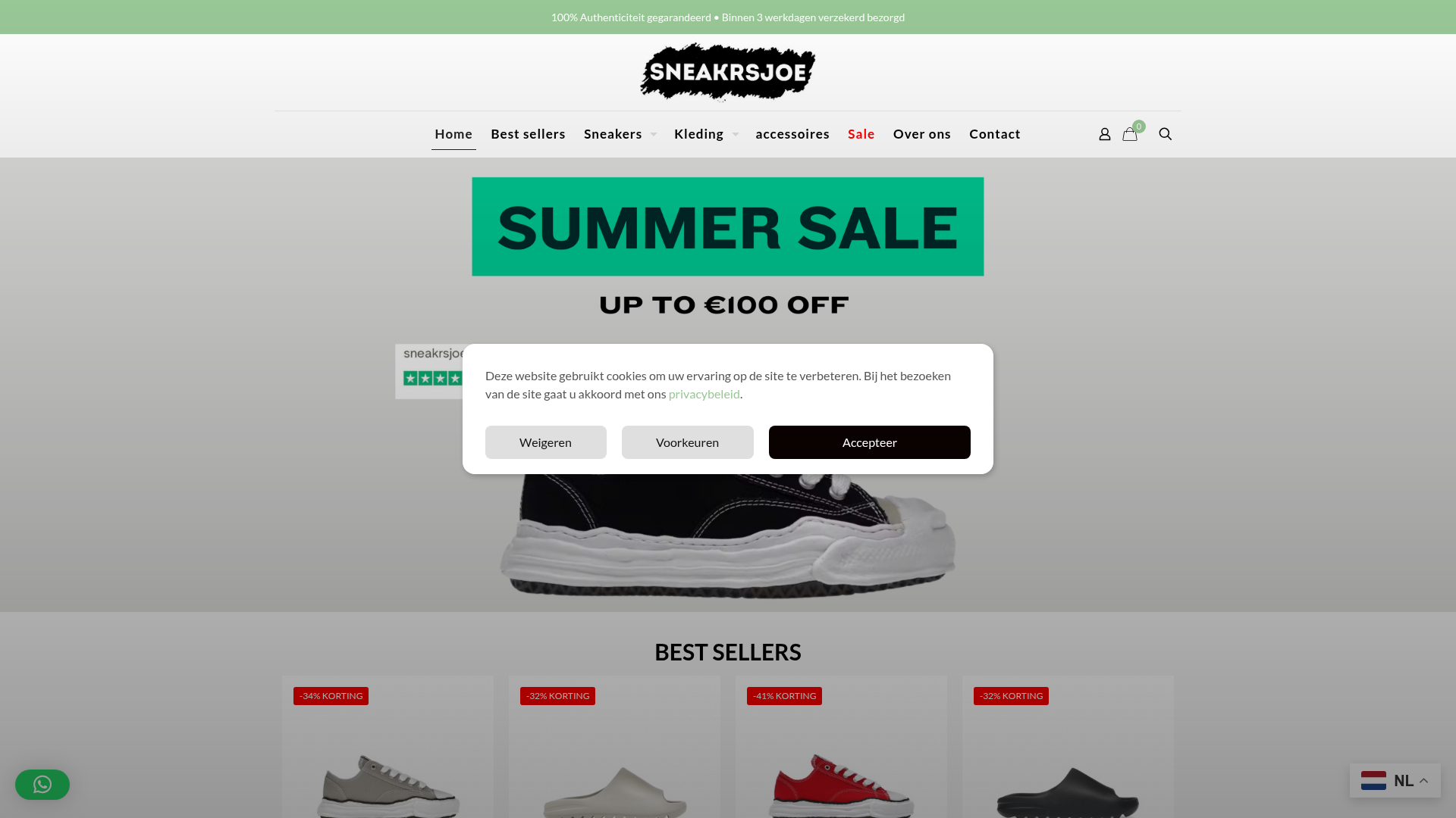 Screenshot van sneakrsjoe.com