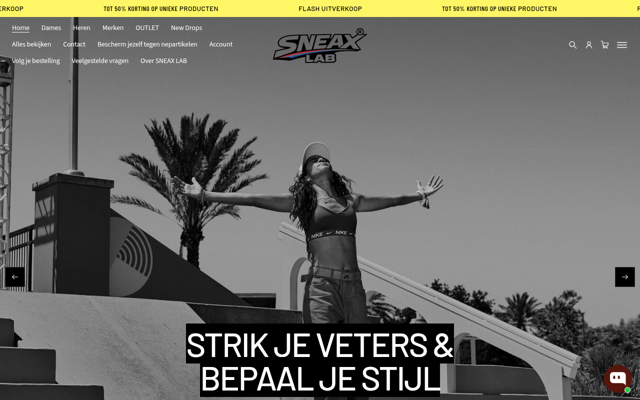 Screenshot van SNEAX LAB | Sneakers van topmerken voor scherpe prijzen – SNEAX LAB NL