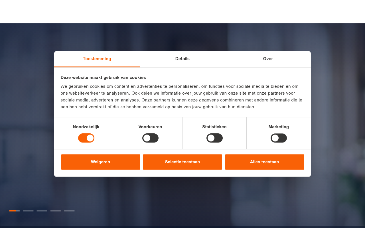 Screenshot van snelstart.nl