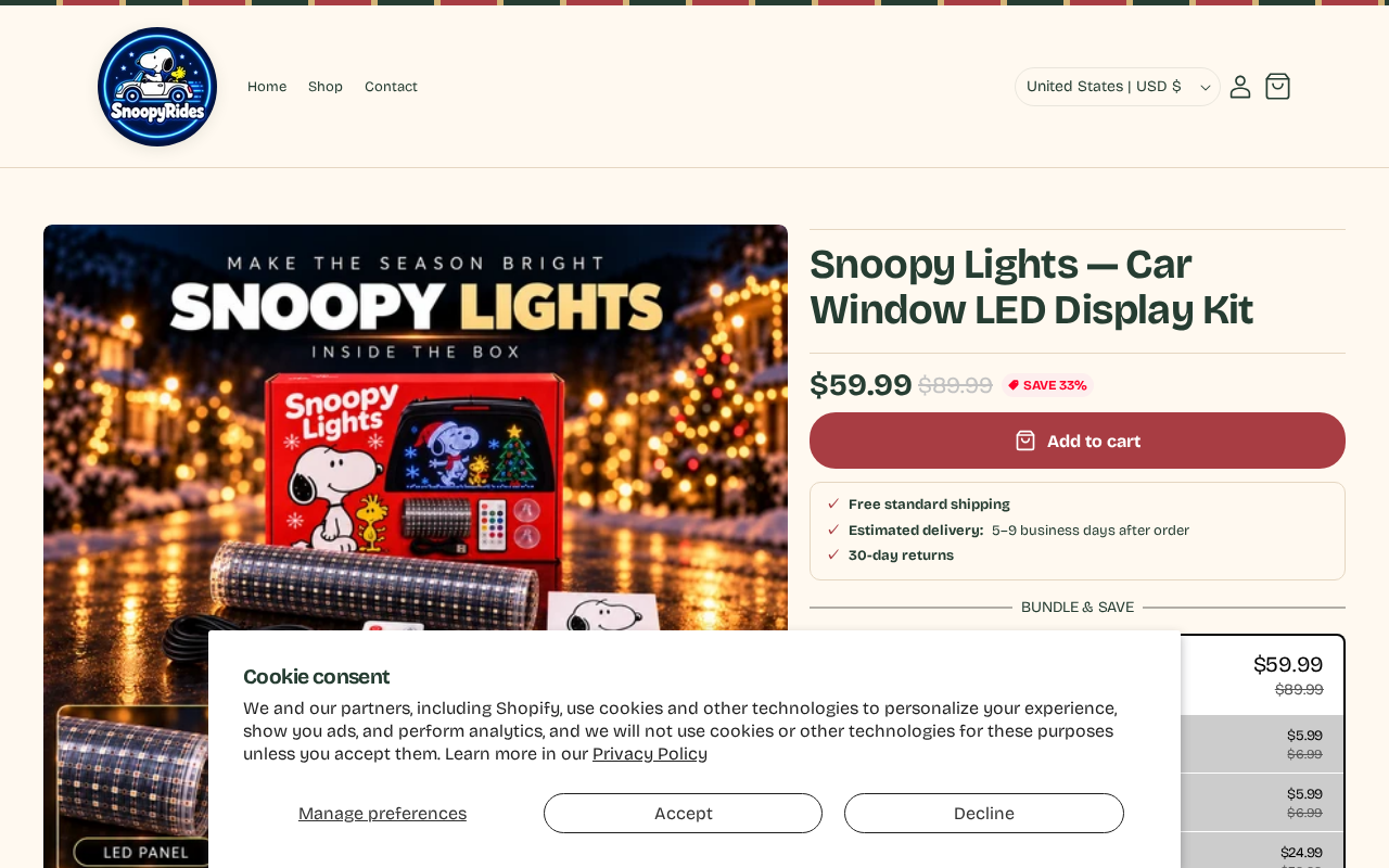 Screenshot van snoopyriders.store