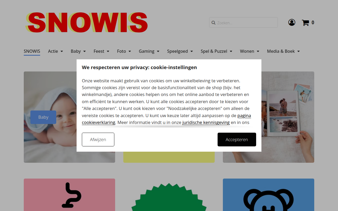 Screenshot van snowis.nl