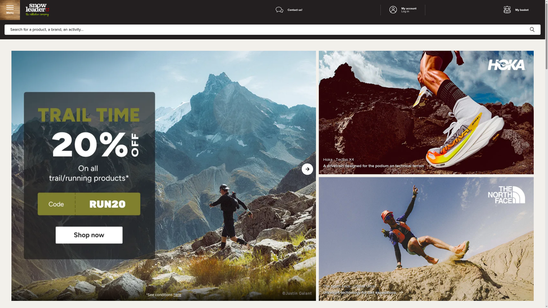 Screenshot van snowleader.co.uk