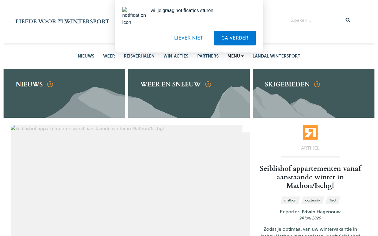 Screenshot van snowrepublic.nl