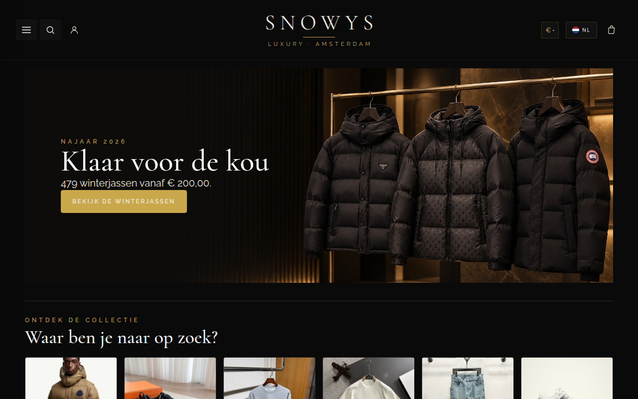 Screenshot van snowys-luxury.com