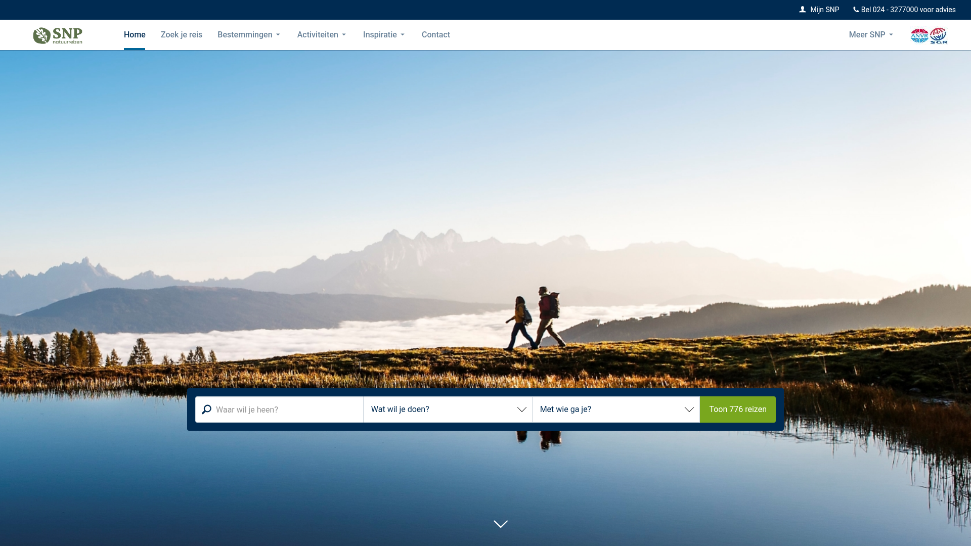 Screenshot van snp.nl