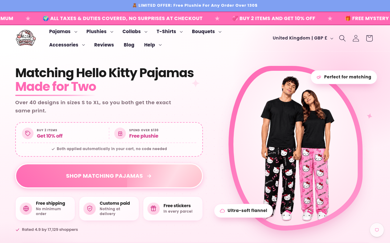Screenshot van snuggleheaven.shop