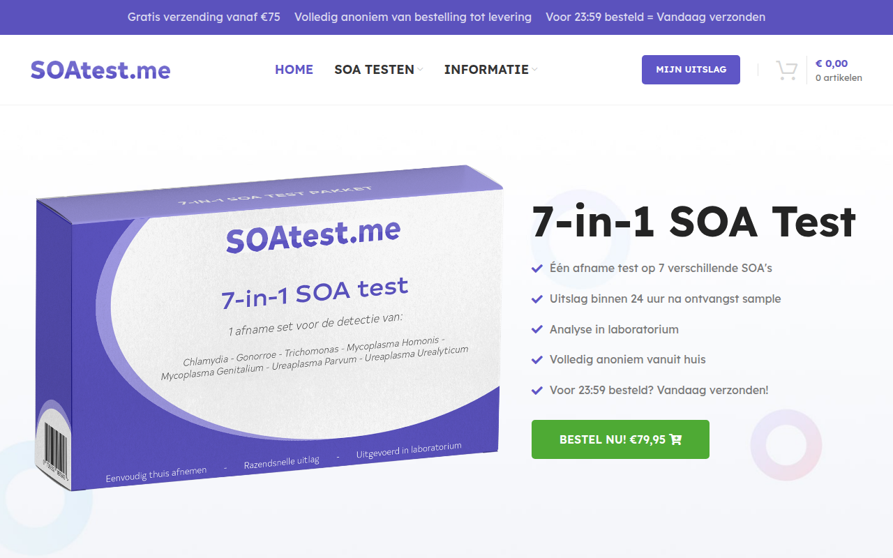Screenshot van soatest.me