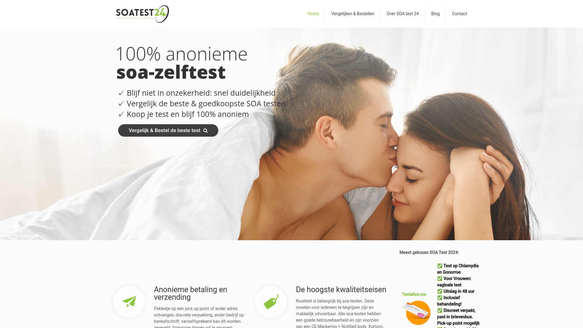 Screenshot van soatest24.nl